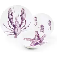 Excelsa 63034 Flore et Faune placemat, keramiek, paars