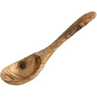 Aps lepel "Olive" van duurzaam olijfhout, houten lepel, serveerlepel, 26,5 x 9,5 cm