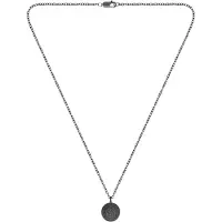 BOSS Zwartgecoate ketting met Double B-monogrammedaillon