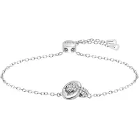 BOSS Zilverkleurige armband met verstrengelde ringen