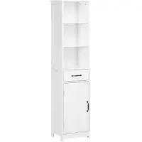 Kleankin -Badkamerkast-40x30x164cm-MDF-Wit