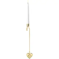 Georg Jensen 2025 kaarsenhouder voor kerstboom hart Goudverguld zinklegering