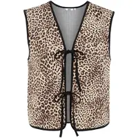 We fashion Bodywarmer sand / donkerbeige / zwart
