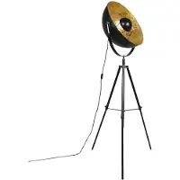 QAZQA Industriële smart vloerlamp zwart tripod incl. WiFi A60 - Magna 50 Eglip