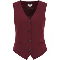 We fashion Waistcoat Burgundy Red Maat: 36 | Gilets Outlet | Dames | Bordeaux