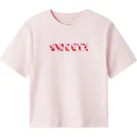 Name it KIDS T-shirt lichtroze Meisjes Katoen Ronde hals Tekst - maat 116