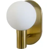 QUVIO Gouden wandlamp - 1 lichtpunt - Metaal - Glas