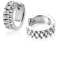 Zinzi 15mm zilveren rolex-style oorringen met luxe scharniersluiting (5mm breed) ZIO2736