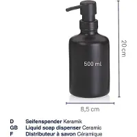 kela Zeepdispenser, Incl. 5 Etiketten, 0.5 L, Zwart - | Leonie