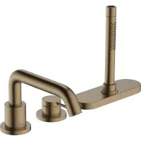 Hansgrohe tecturis s 3-gats eengreeps badrandmengkraan met sbox, brushed bronze