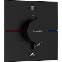 Hansgrohe showerselect comfort e thermostaat inbouw voor 2 functies met geïntergreerde zekerheidscombinatie volgens en1717, mat zwart