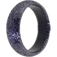 Behave – Armband – Antraciet Grijs – Brede Bangle – Glitter – Nikkelvrij