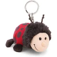 Magni Sleutelhanger Lieveheersbeestje Dotti-Lotti 9cm - rood - Pluche metgezel voor rugzak of tas, knuffelige hanger met metalen ring voor sleutelhanger & sleutelhouder | 61622