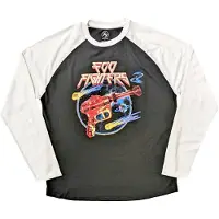 Foo Fighters - Ray Gun Raglan top - S - Zwart/Wit