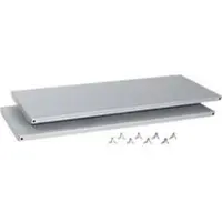 Schäfer Shop Stalen legborden, blank aluminium, 1200 mm breed, 2 stuks