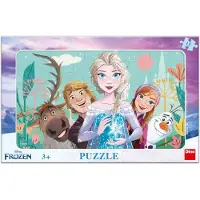 Dino Bikes Frozen II Puzzel met Frame - 15 Elementen