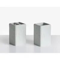 Beliani VILCANOTA - Badkameraccessoireset - Grijs - Polyresin