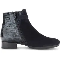 Gabor Enkellaarsjes - H-leest - Blokhak 2 cm - Blauw (38.5)