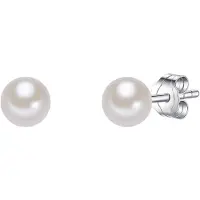 Valero Pearls Oorbellen zilver / parelwit