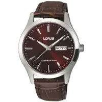 Lorus Analoog horloge donkerbruin / zilver
