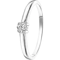 Lucardi Zilveren ring met Swarovski Zirconia