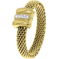 Lucardi Ring goud / transparant