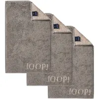 JOOP! Handdoeken Classic Doubleface Gastendoekje grafiet 30 x 50 cm