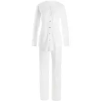 Hanro Pyjama ' Cotton Deluxe ' wit