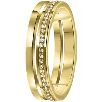Lucardi Ring goud / transparant