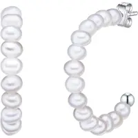 Valero Pearls Oorbellen zilver / parelwit