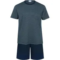 Mey Pyjama kort duifblauw / donkerblauw