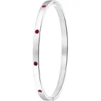 Lucardi Armband rood / zilver