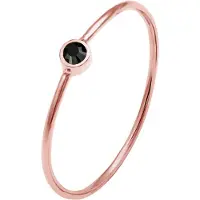 Elli - Elli Ringen Dames Stacking Ring Basic Filigraan met Kristallen in 925 Sterling Zilver Rose Goud Plated