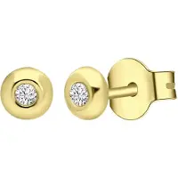 Lucardi Oorbellen goud / transparant