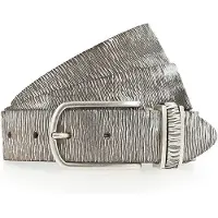 B.belt Riem donkerbeige / zilver