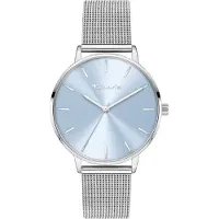 Tamaris Analoog horloge lichtblauw / zilver