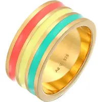 Elli Ring turquoise / geel / goud / rood