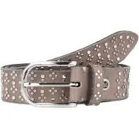 B.belt Studded riem leer 80 cm bruin