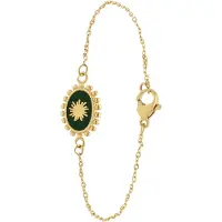Lucardi Armband goud / groen