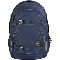 Coocazoo Rugzak 'Mate' donkerblauw / neongeel / mintgroen