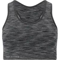 Endurance Crina Melange Seamless Sports Bra Women, zwart L/XL 2023 Hardloop BH's