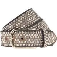 B.belt Studded riem leer 85 cm beige