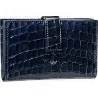 Golden Head Portemonnee / Portefeuille Dames - Ritsportemonnee - RIFD - Leer - Krokodillenprint - Cayenne - Blauw Croco
