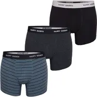 Happy Shorts Boxershorts 'Motive' blauw / zwart / wit