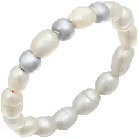 Elli Ring zilver / parelwit