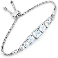 Rafaela Donata Armband lichtblauw / zilver