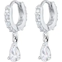 Elli Oorbellen zilver / transparant