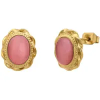 Lucardi Oorbellen goud / pink