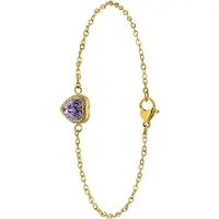 Lucardi Armband 'Weinlese' goud / donkerlila
