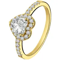 Lucardi Ring goud / transparant